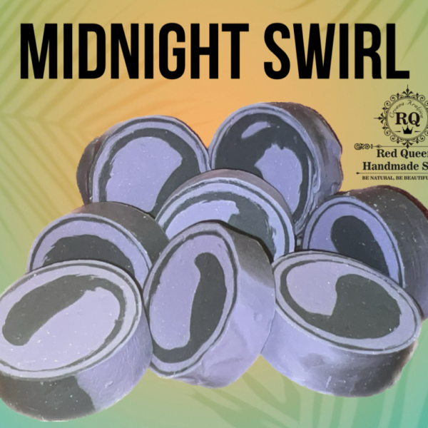 Midnight swirl round soap