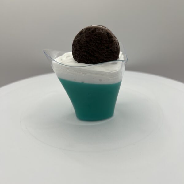 Faux jelly and cream dessert