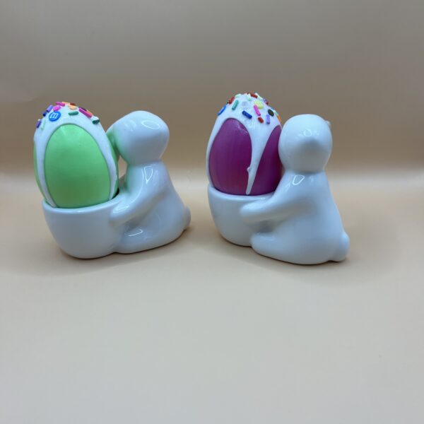 Faux Easter Egg in super cute Bunny egg holder