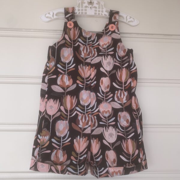 New handmade Australian themed 100% cotton short overall