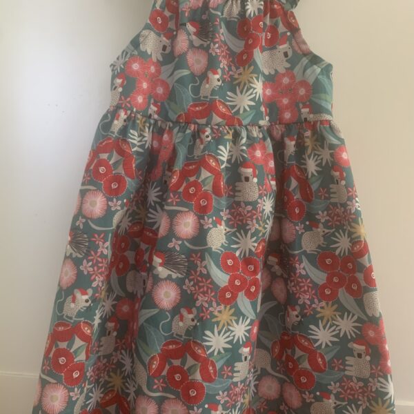 Handmade cotton Christmas dress Size 6